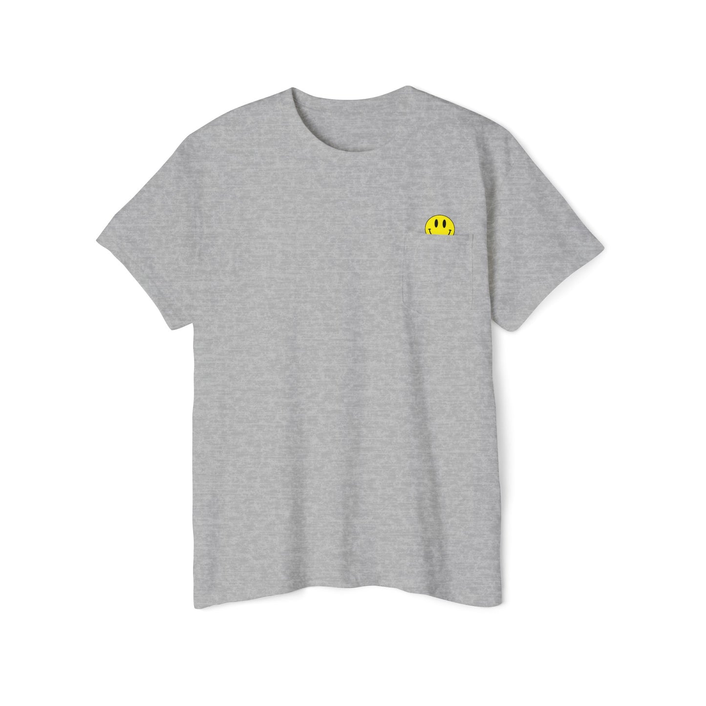 Unisex Heavy Cotton Pocket Smiley Tee