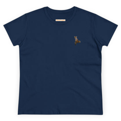 Women's Cotton Tee With Fox