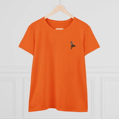 Women's Cotton Tee With Fox