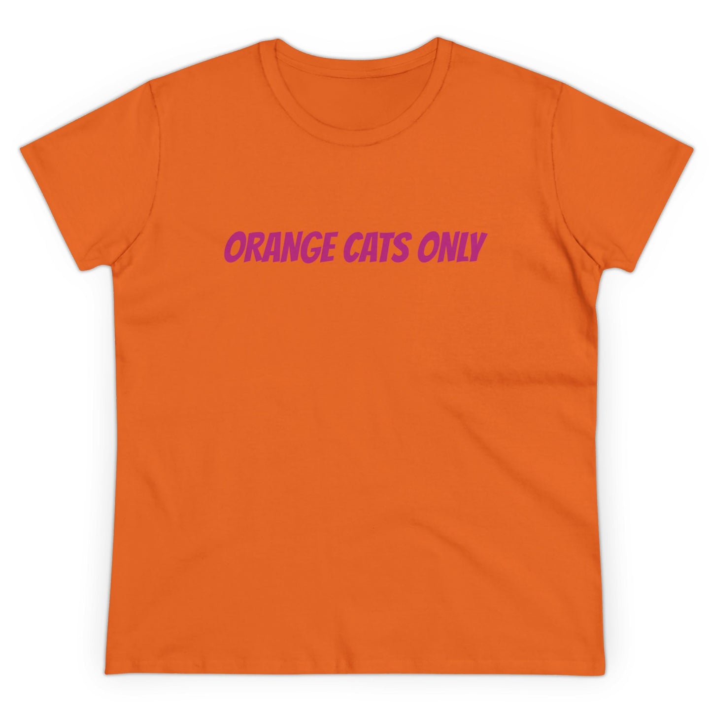 Women's Midweight Cotton Orange Cats Only Tee