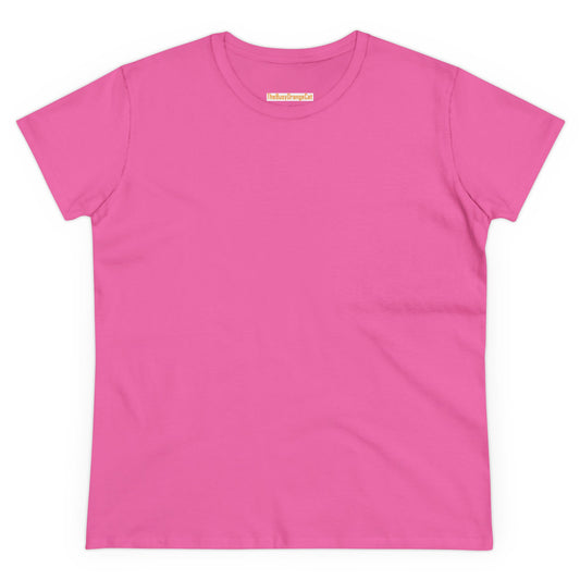 Women's Casual Midweight Cotton Tee - Comfortable & Versatile Everyday Wear