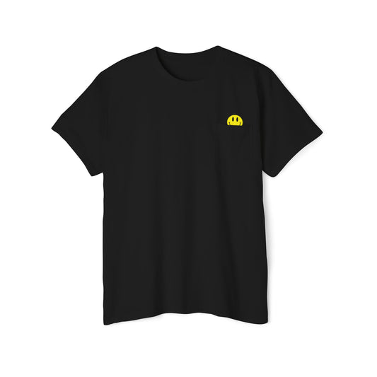 Unisex Heavy Cotton Pocket Smiley Tee