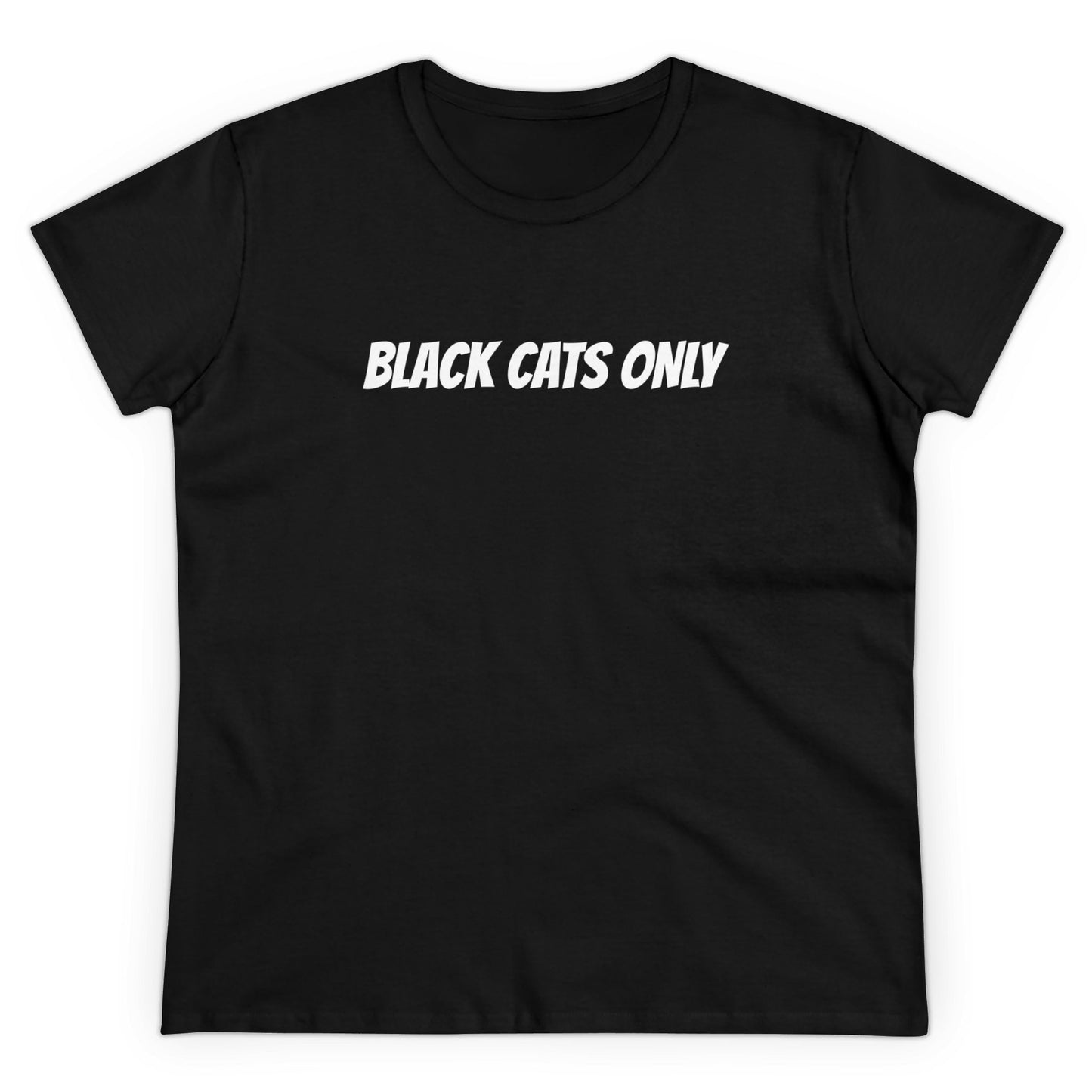 Women's Midweight Cotton Black Cats Only Tee