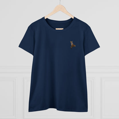 Women's Cotton Tee With Fox