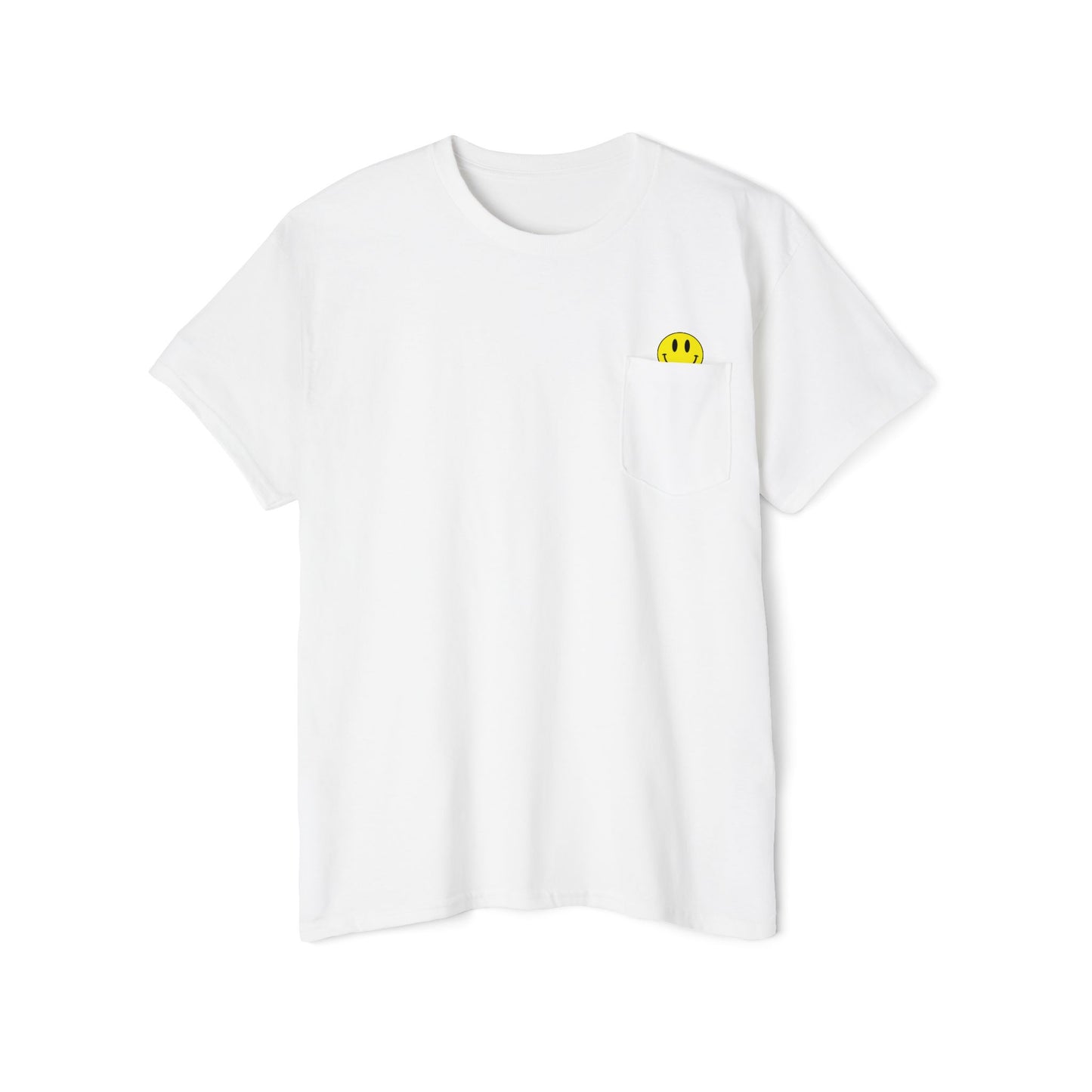 Unisex Heavy Cotton Pocket Smiley Tee